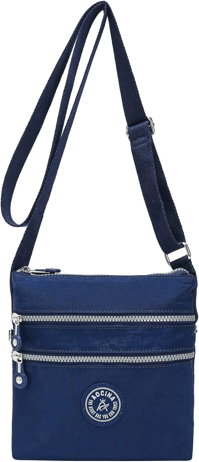 AOCINA Crossbody Purses for Women Lightweight Small Travel Bag Shoulder Purses and Handbags with Multi Zipper Pockets