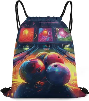 Bundle Pocket,Bowling Balls Drawstring Backpack,drawstring Bag,sport Gym Sackpack,gym Sack Bag for Men Women