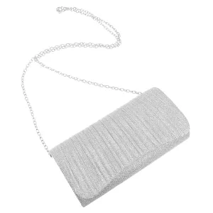 Children's Belt Evening Bag Evening Clutch for Women Clutch Purse for Women Party Handbags Wedding Purses for Women Wedding Clutch Purses for Women Bridal Clutch Silver Polyester/1511