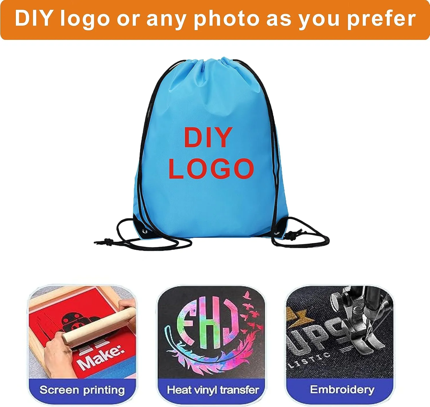 Drawstring Backpack Bulk 20 Pcs Draw String Backpack Bags DIY Gym Sports Traveling Yoga Cinch Bag Sackpack Drawstring (Sky Blue light blue)