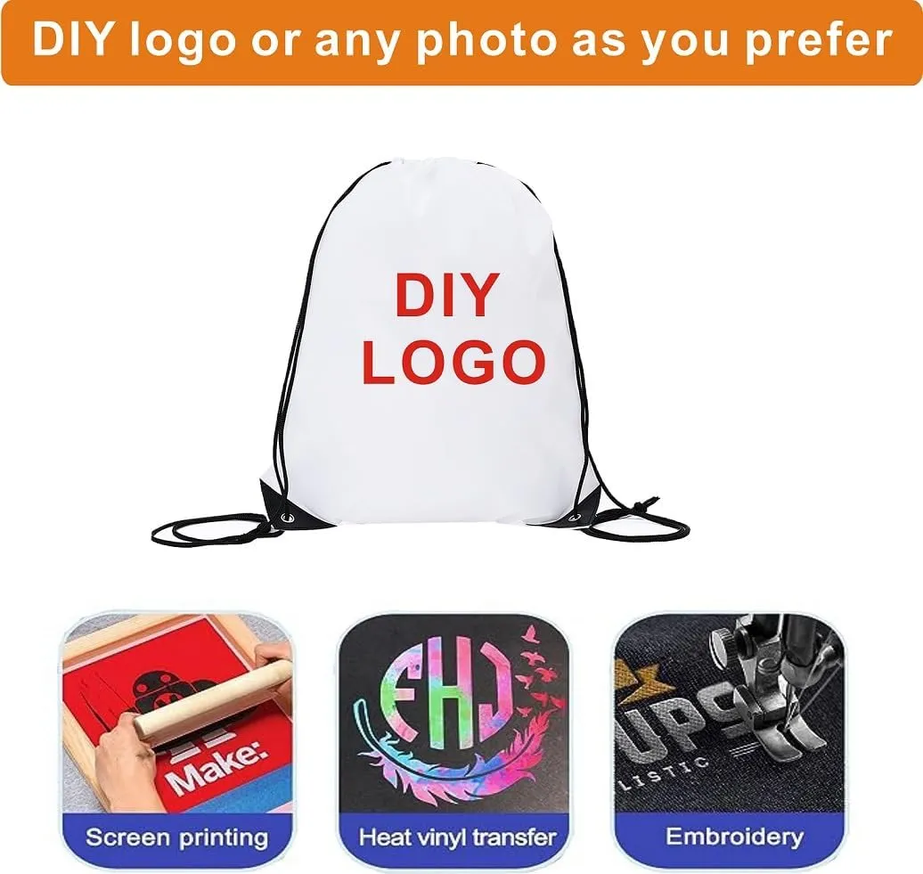 Drawstring Backpack Bulk 20Pcs Draw String Bags DIY Gym Sports Traveling Yoga Cinch Bag Sackpack Drawstring Memo Card (mul color)