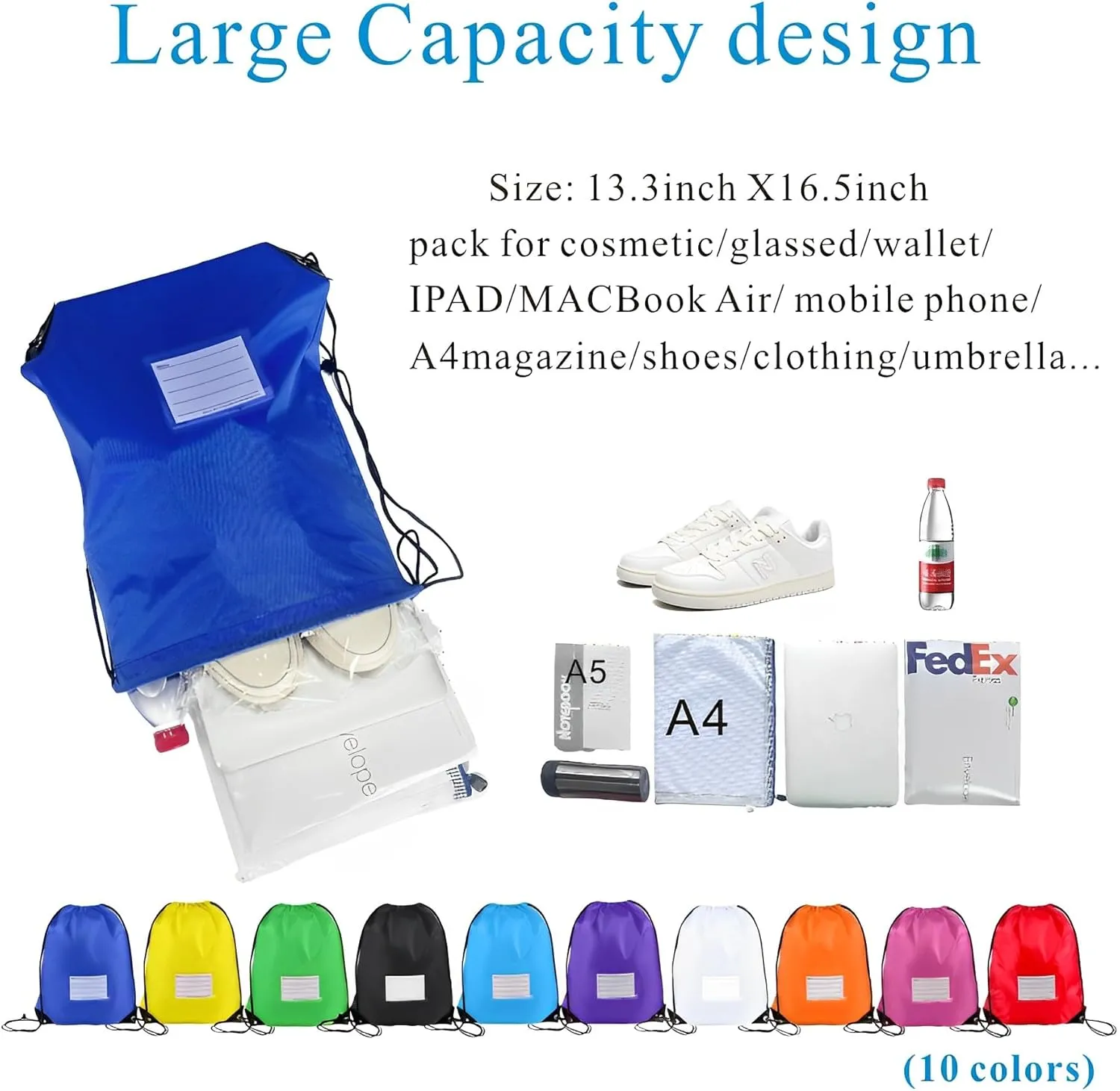 Drawstring Backpack Bulk 30 Packs Draw String Bags for Gym Sports Trip Pedestrianism Cinch Sack DIY for Women Men with Memo Card (orange)