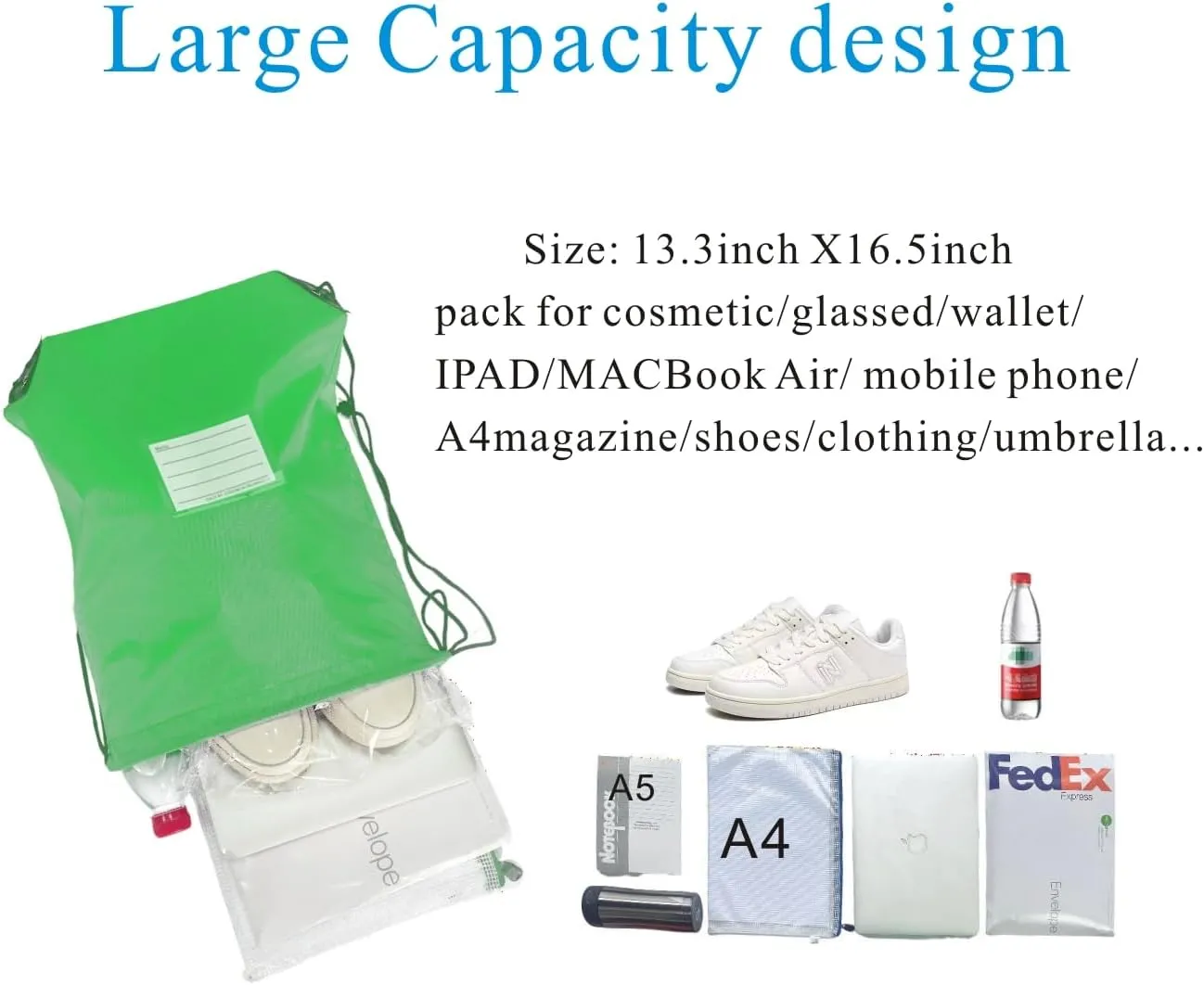 Drawstring Backpack Bulk 30 Packs Draw String Bags for Gym Sports Trip Pedestrianism Cinch Sack DIY for Women Men with Memo Card(fluorescence green)
