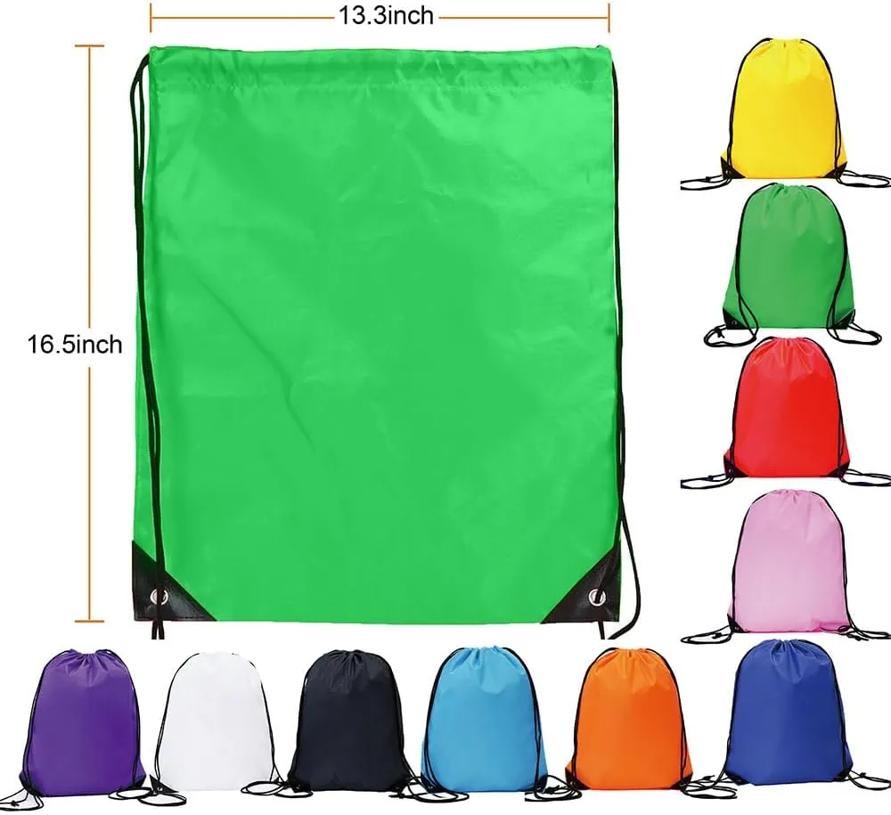 Drawstring Backpack Bulk 40Pcs Draw String Backpack Bags DIY Gym Sports Traveling Yoga Cinch Bag Sackpack Drawstring (multi color)
