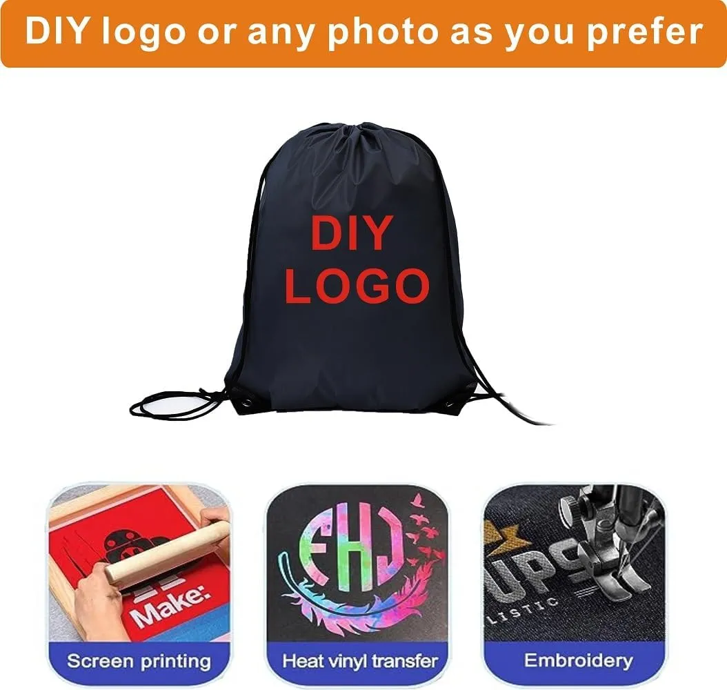 Drawstring Backpack Bulk 40Pcs Draw String Backpack Bags DIY Gym Sports Traveling Yoga Cinch Bag Sackpack Drawstring (multi color)