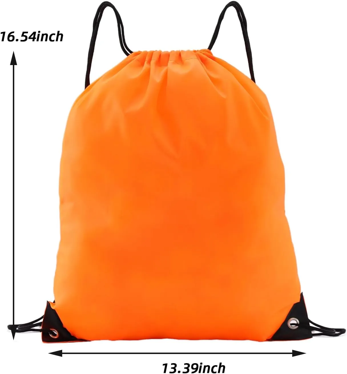 drawstring backpack, Drawstring Bags Bulk,10 Pcs Draw String Bags, Cinch Bag,essential for gym travel, unisex, loose and portable(10, Orange)