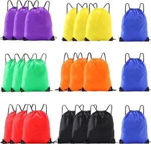 drawstring backpack, Drawstring Bags Bulk,21 Pcs Draw String Bags, Cinch Bag,essential for gym travel, unisex, loose and portable (21, Mixed color)