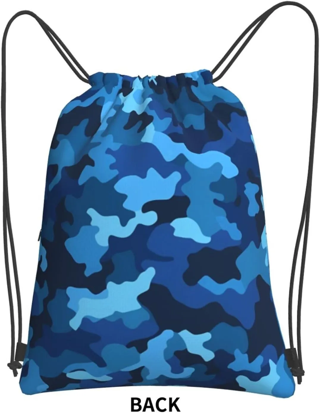 Drawstring Backpack Sports Gym Bags Blue Camo Drawstring Bags for Men Women Beach Bag String Bag