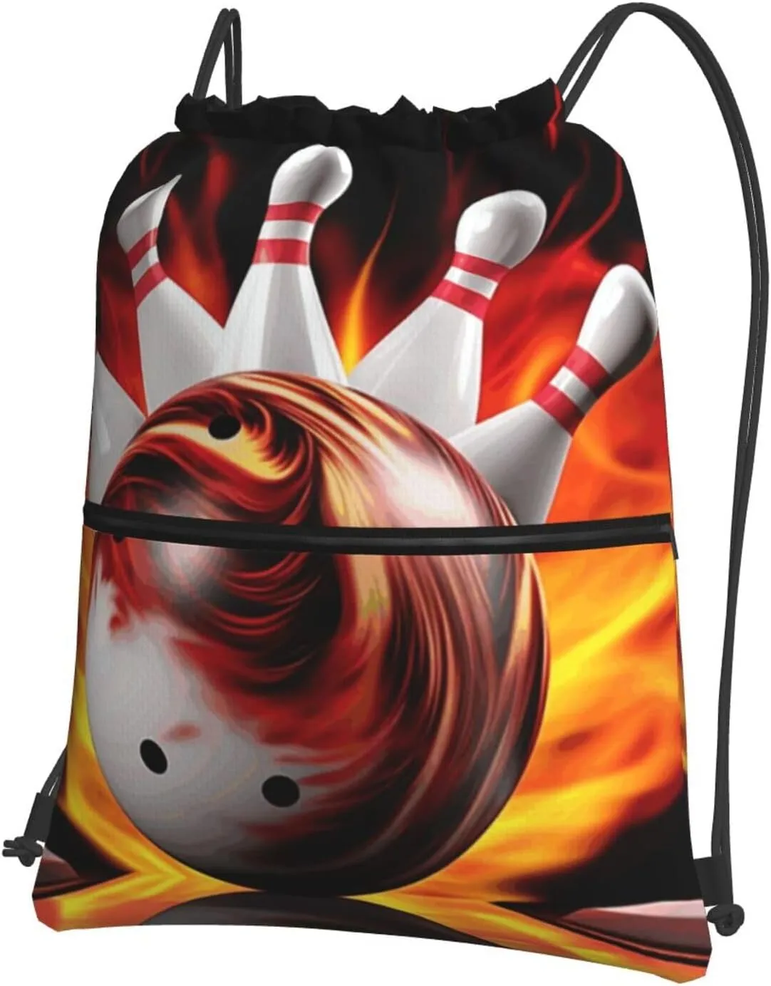 Drawstring Backpack Sports Gym Bags Bowling Ball Drawstring Bags for Men Women Beach Bag String Bag