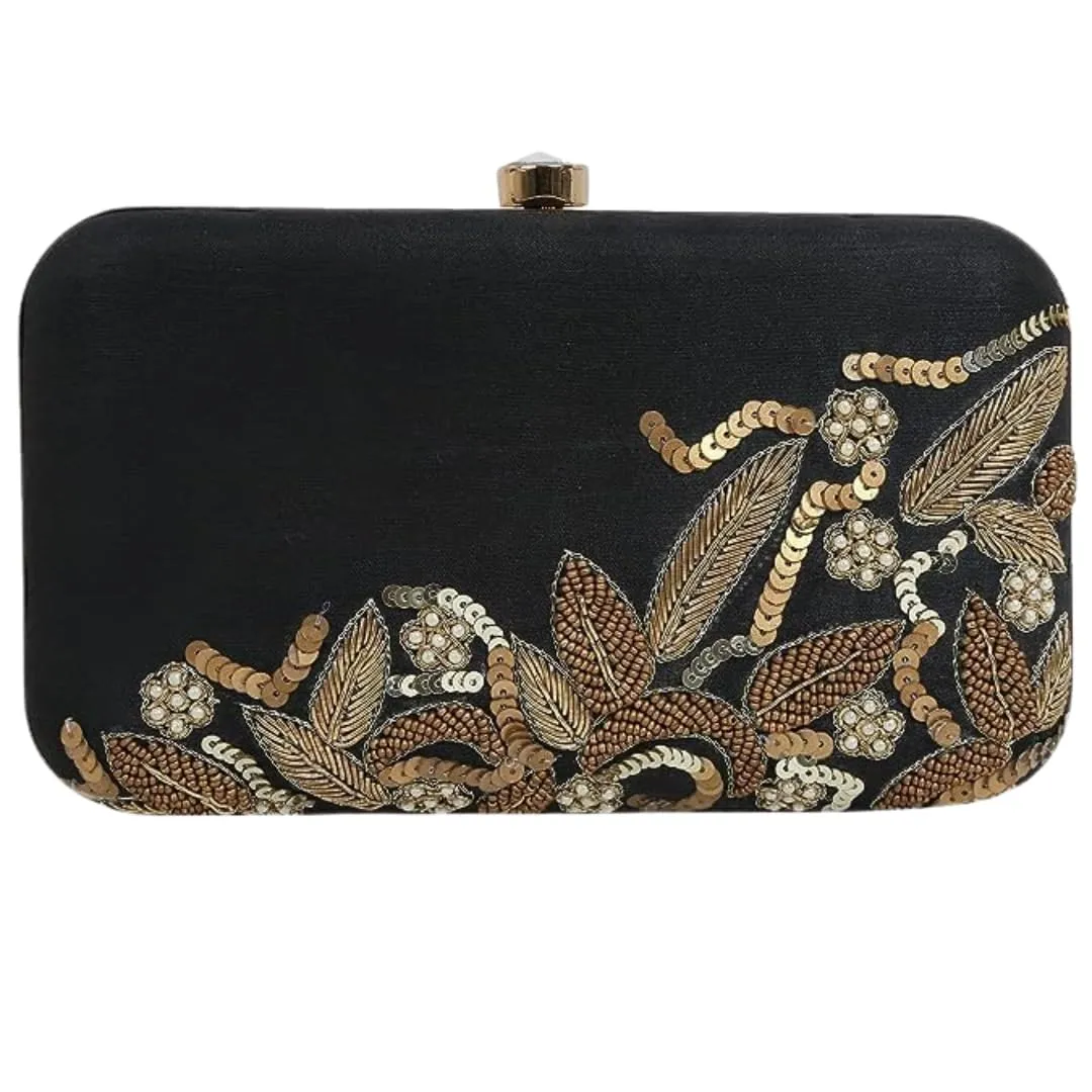Ethnic design Clutch purse with golden chain Shoulder Bags Crossbody Bag Purses Handbags Evening Bag Clutch Purse with Chain for Women.