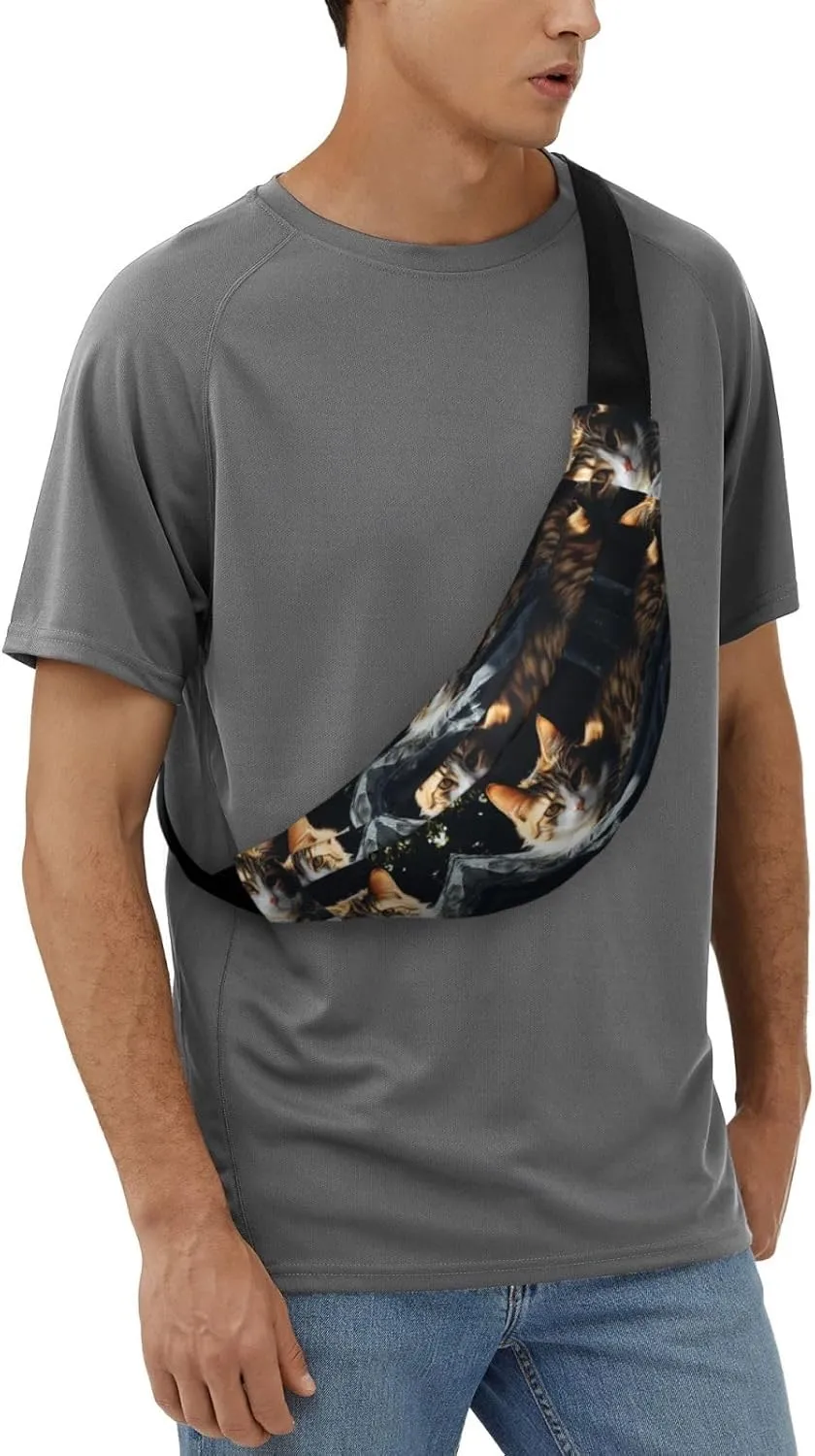 Fanny Pack for Women Men Resting Cat Waist Bag Waterproof Belt Bag with Adjustable Strap