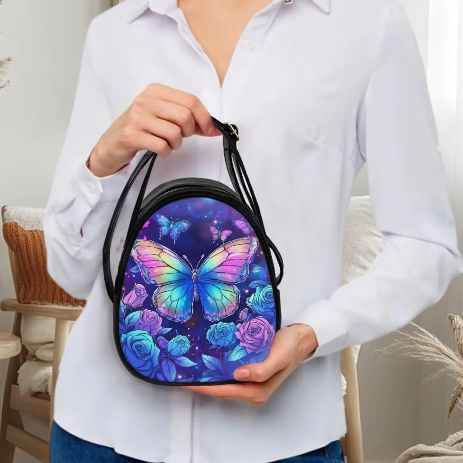 FOR U DESIGNS Mini Crossbody Bags for Women Cute Shoulder Handbag with Zipper Leather Satchel Purse for Work Travel
