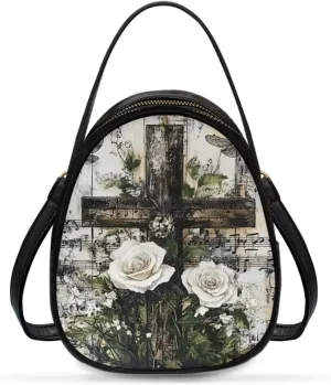 FOR U DESIGNS Mini Crossbody Bags for Women Cute Shoulder Handbag with Zipper Leather Satchel Purse for Work Travel