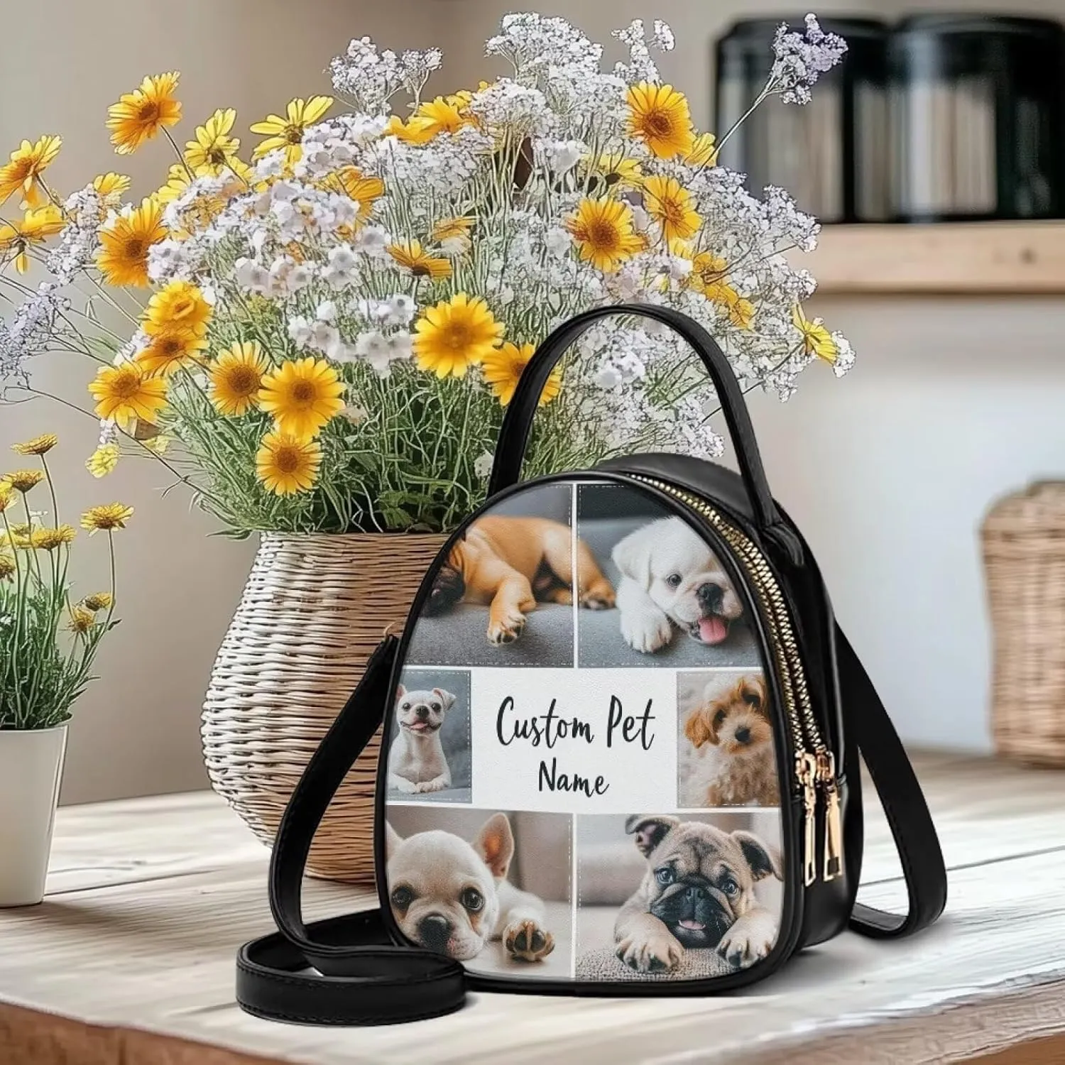 FOR U DESIGNS Mini Crossbody Bags for Women Cute Shoulder Handbag with Zipper Leather Satchel Purse for Work Travel