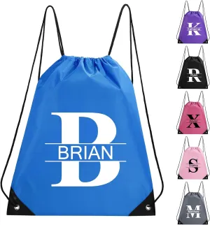 Fyore Custom Drawstring Backpacks, Bulk Personalized Drawstring Sports Bags with Your Monograms for Gym Beach Climb Trips Party Events- 13.4x17Inch,12 Colors