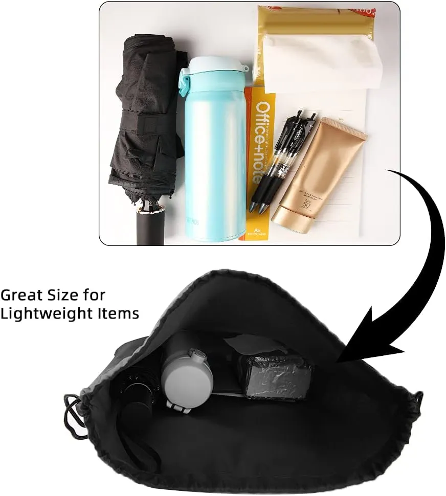 GoodtoU 40 Pack Drawstring Backpacks Bulk - Waterproof Nylon Cinch Bags for School, Gym, Homeless Care Packages (10 Colors) - Lightweight Reusable Sports Sack for Kids & Adults