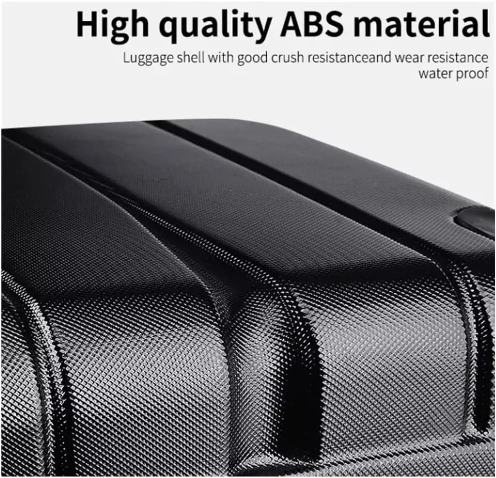 IRYZE Lightweight Suitcase 3-Piece ABS Luggage Set with Locks, Includes 20", 24", 28" Spinner Suitcases Carry on Luggage(Blue2)