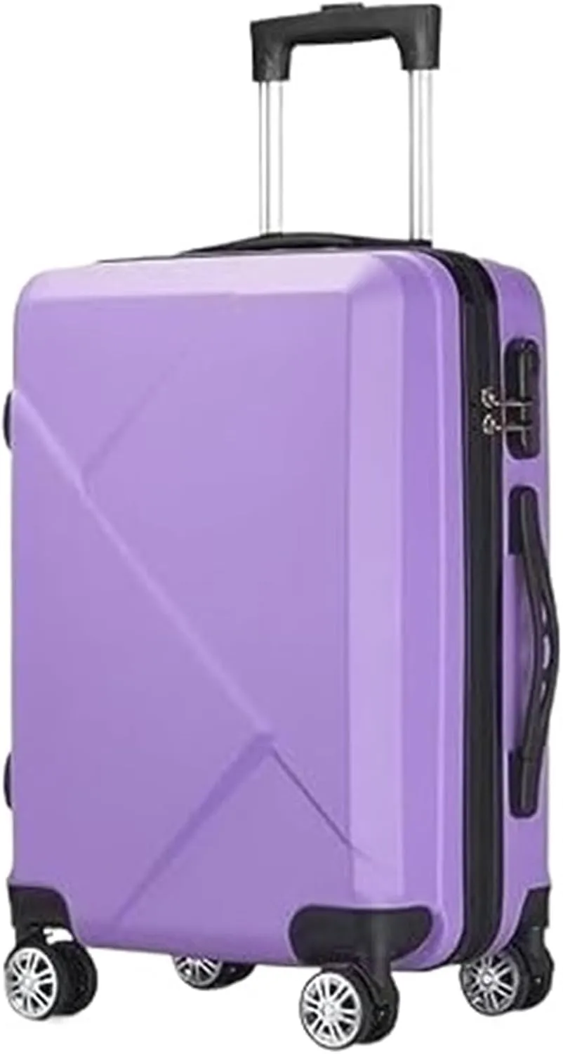 IRYZE Lightweight Suitcase Carry On Luggage Hardcase Suitacse With Spinner Wheels Lightweight Hardshell Suitcase Carry on Luggage (Color : Purple, Size : 24in)