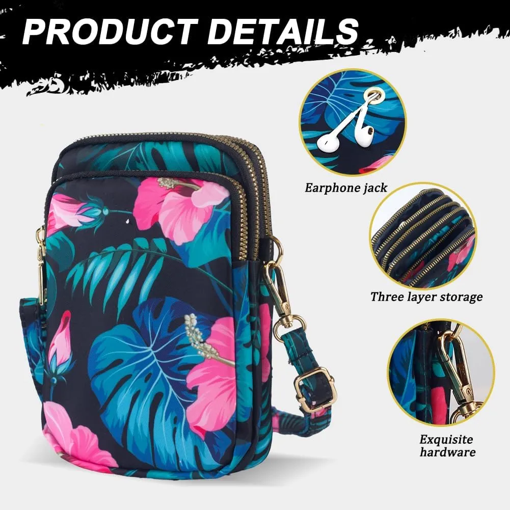 JANKS Small Crossbody Bag for Women Mini Cell Phone Bag Travel Pouch Wallet Purses Adjustable Over Shoulder Strap
