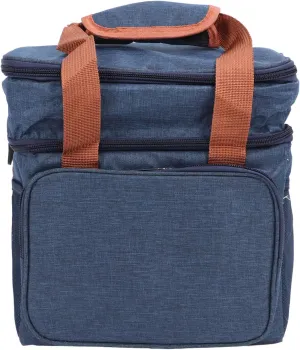 Lunch Box 2WAY Thermal Lunch Cooler Bag 2 Decks (Navy Blue)