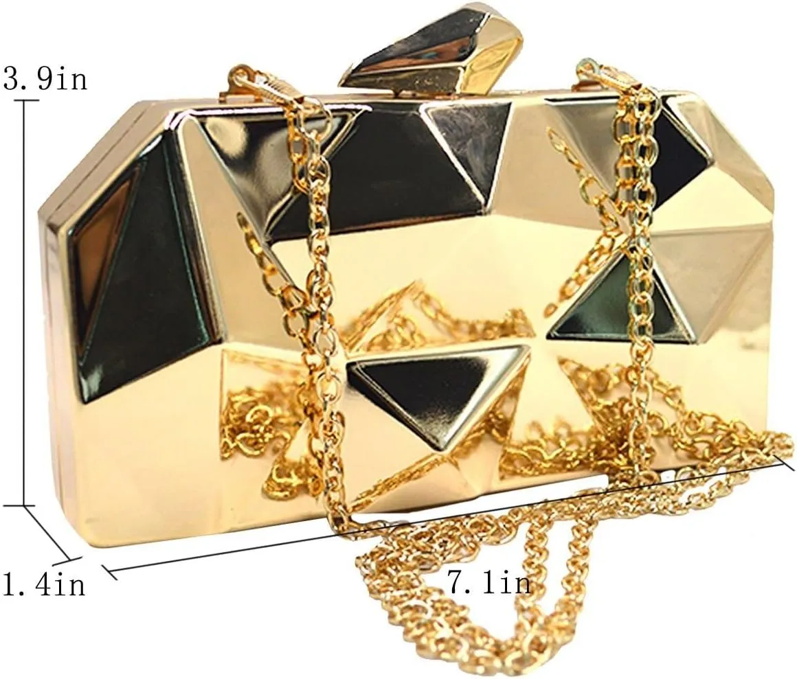 Mini Chain Shoulder Bags for Women Crossbody Bag Purse Women Metal Box Clutch Diamond Evening Handbag
