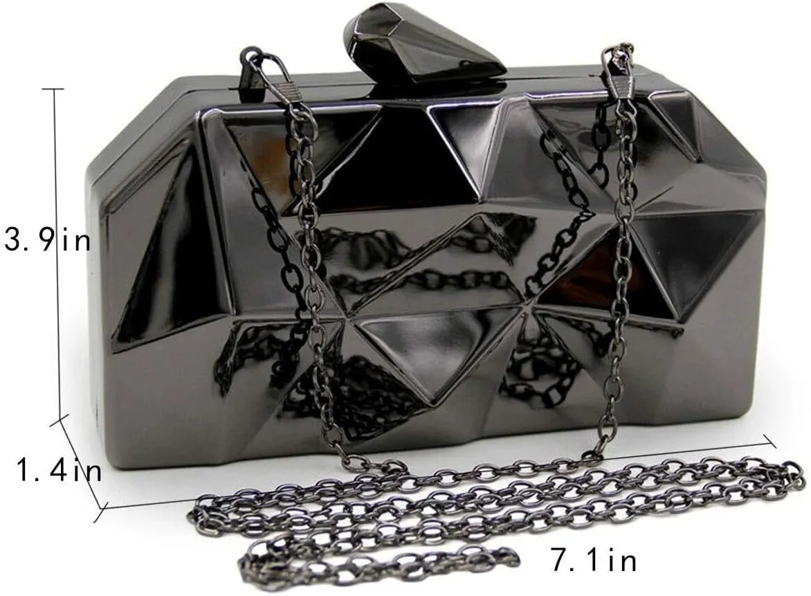 Mini Chain Shoulder Bags for Women Crossbody Bag Purse Women Metal Box Clutch Diamond Evening Handbag