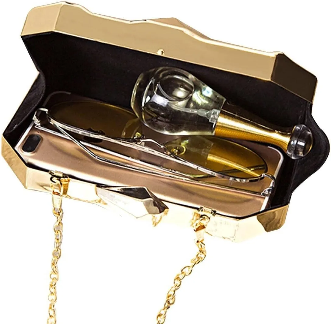 Mini Chain Shoulder Bags for Women Crossbody Bag Purse Women Metal Box Clutch Diamond Evening Handbag