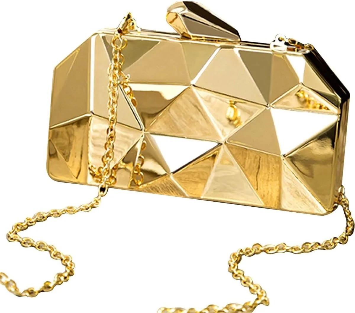 Mini Chain Shoulder Bags for Women Crossbody Bag Purse Women Metal Box Clutch Diamond Evening Handbag