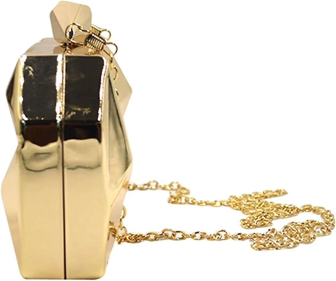 Mini Chain Shoulder Bags for Women Crossbody Bag Purse Women Metal Box Clutch Diamond Evening Handbag
