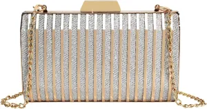 Mini Chain Shoulder Bags for Women Crossbody Bag Purse Women Metal Box Clutch Diamond Evening Handbag