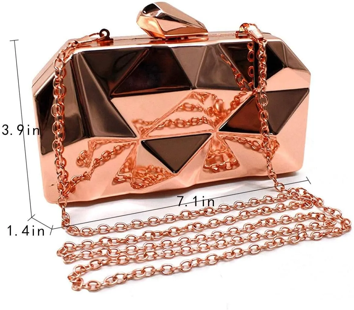 Mini Chain Shoulder Bags for Women Crossbody Bag Purse Women Metal Box Clutch Diamond Evening Handbag