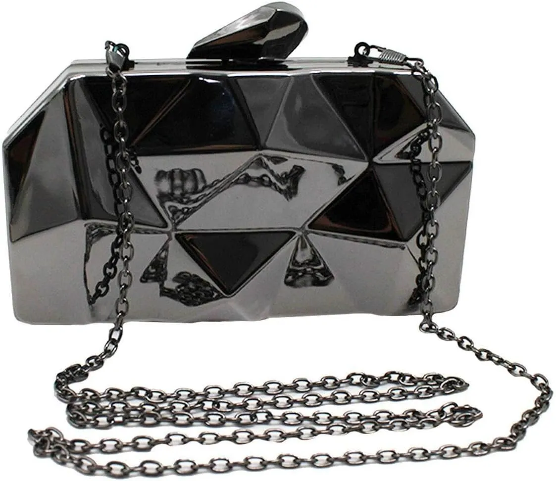 Mini Chain Shoulder Bags for Women Crossbody Bag Purse Women Metal Box Clutch Diamond Evening Handbag