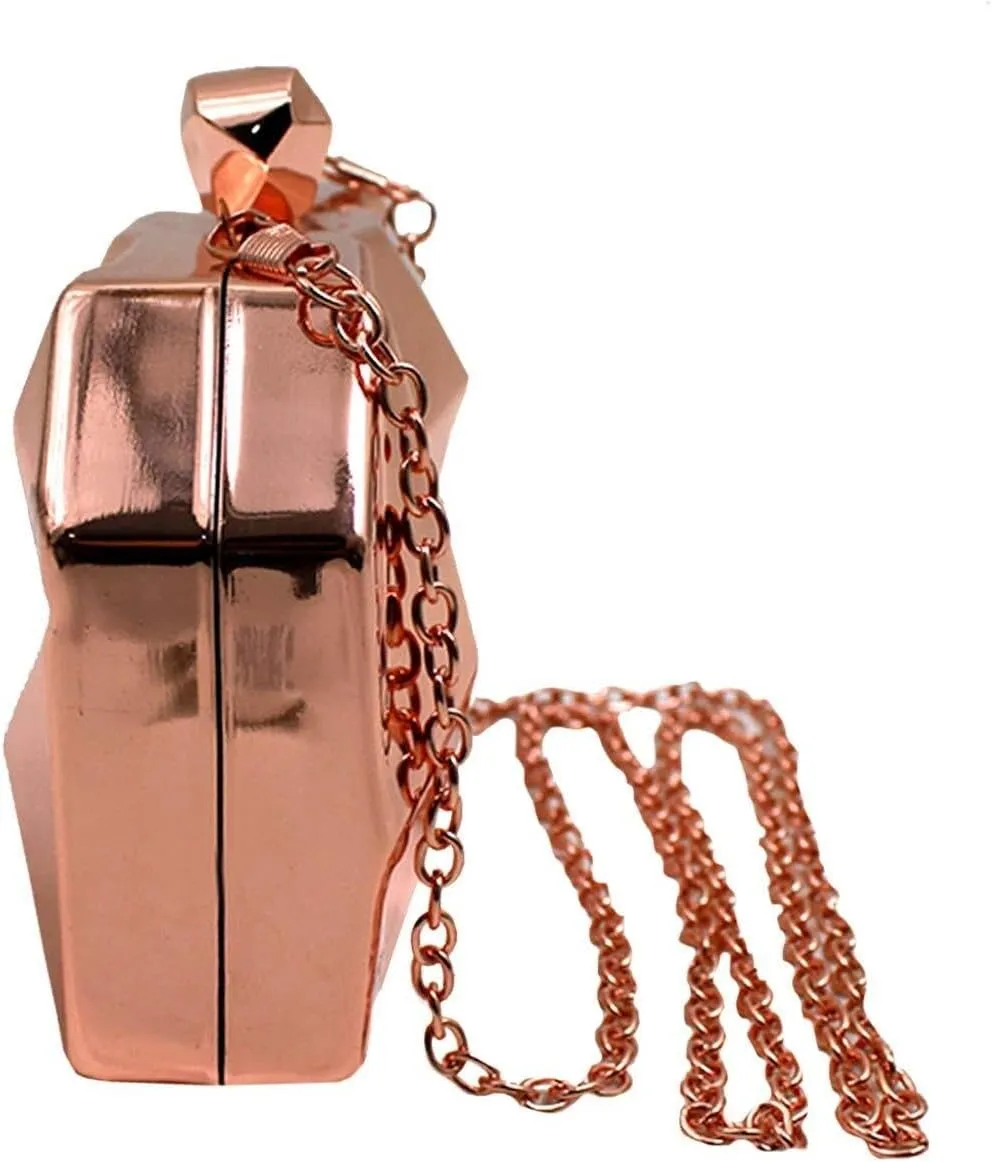 Mini Chain Shoulder Bags for Women Crossbody Bag Purse Women Metal Box Clutch Diamond Evening Handbag
