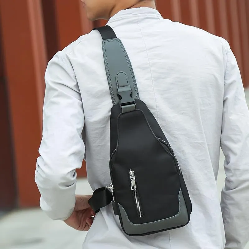 Mini Crossbody Bags for Women, Small Shoulder Bag Lightweight Mens Hiking Daypack 2025 Daily Casual Chest Backpacks for Travel Trip (Black)