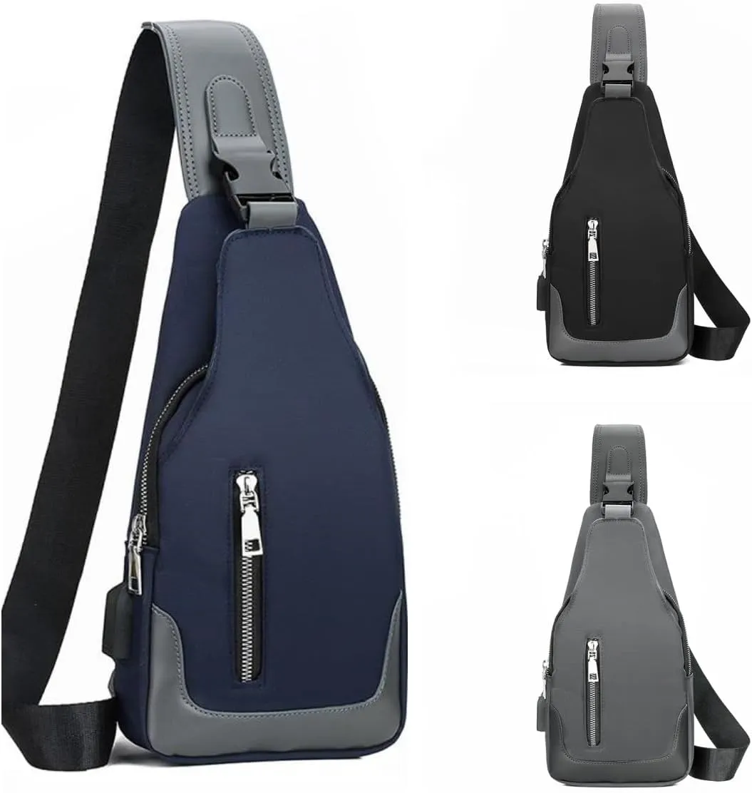 Mini Crossbody Bags for Women, Small Shoulder Bag Lightweight Mens Hiking Daypack 2025 Daily Casual Chest Backpacks for Travel Trip (Blue)