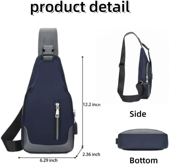 Mini Crossbody Bags for Women, Small Shoulder Bag Lightweight Mens Hiking Daypack 2025 Daily Casual Chest Backpacks for Travel Trip (Gray)