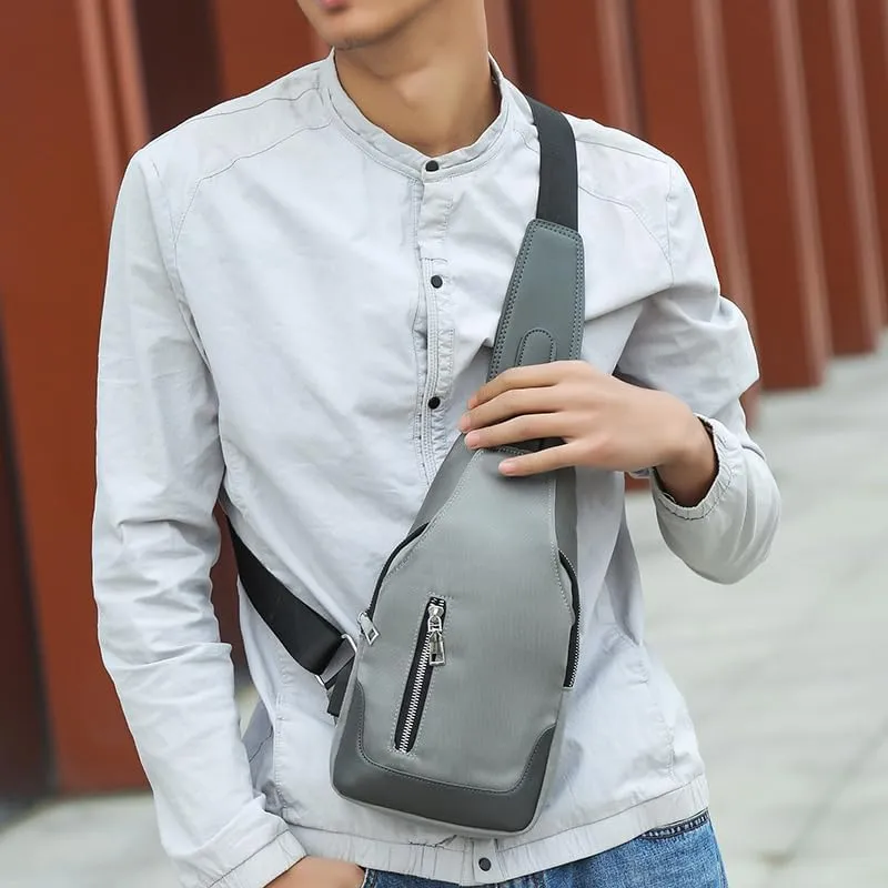 Mini Crossbody Bags for Women, Small Shoulder Bag Lightweight Mens Hiking Daypack 2025 Daily Casual Chest Backpacks for Travel Trip (Gray)