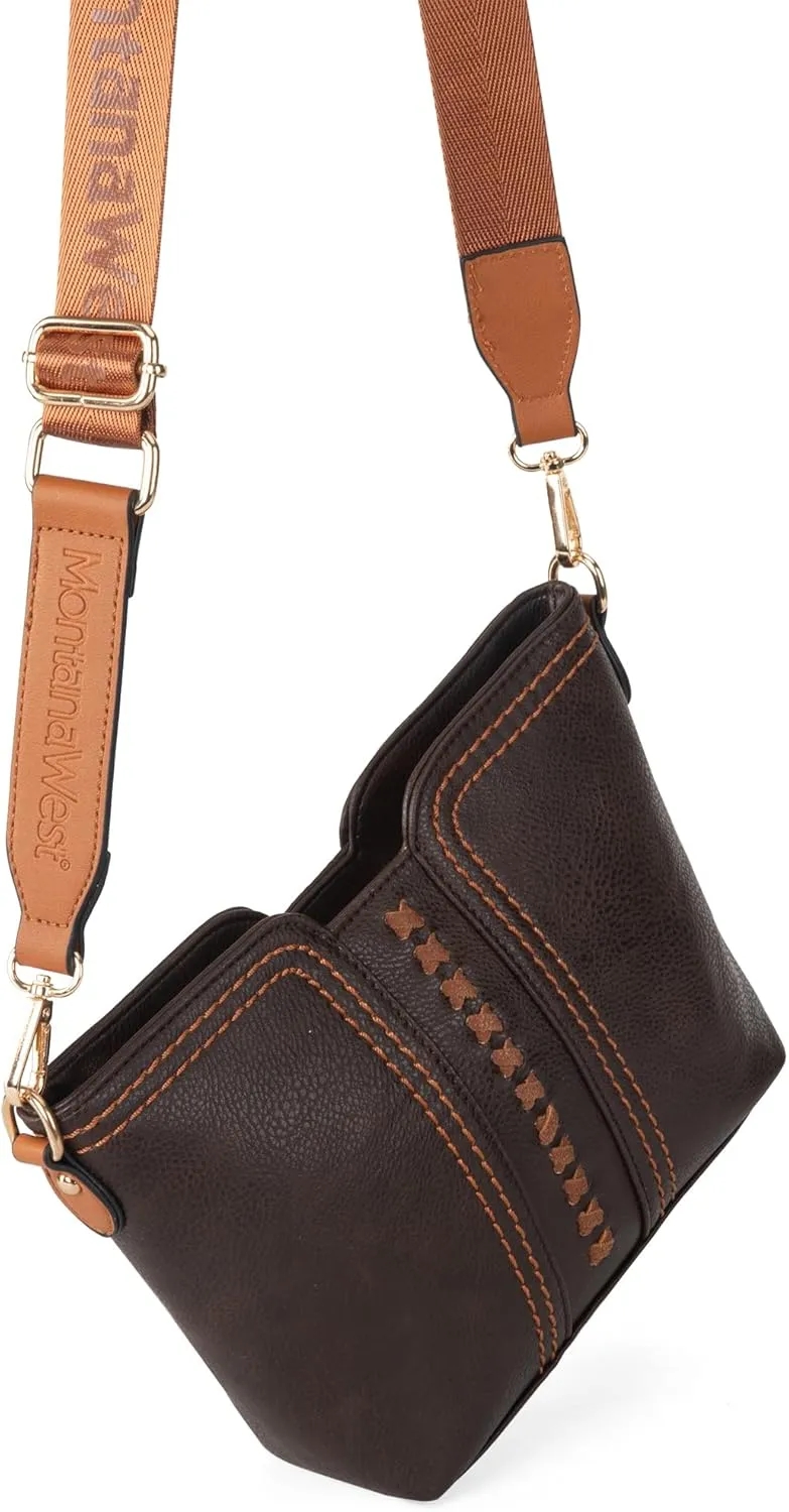 Montana West MINI Crossbody Bags for Women Cross Body Purses Shoulder Handbags with Wide Guitar Strap