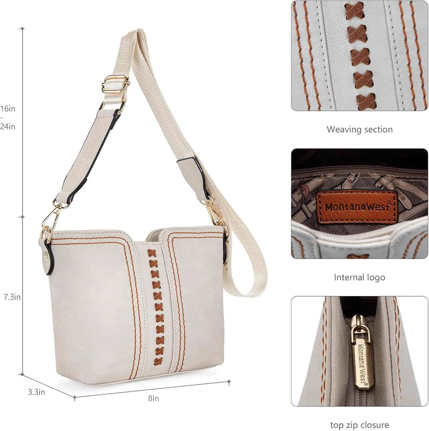 Montana West MINI Crossbody Bags for Women Cross Body Purses Shoulder Handbags with Wide Guitar Strap