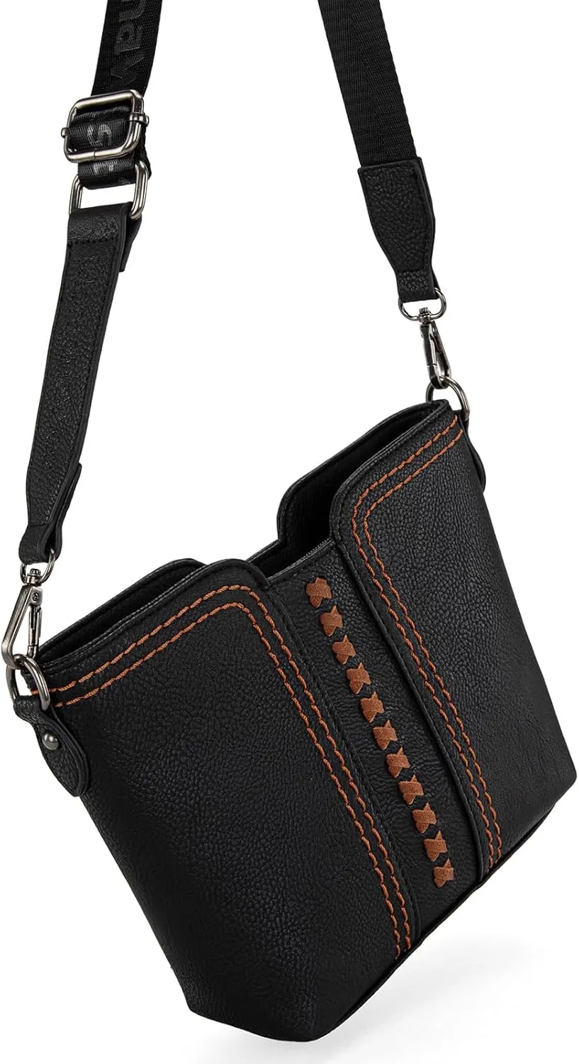 Montana West MINI Crossbody Bags for Women Cross Body Purses Shoulder Handbags with Wide Guitar Strap