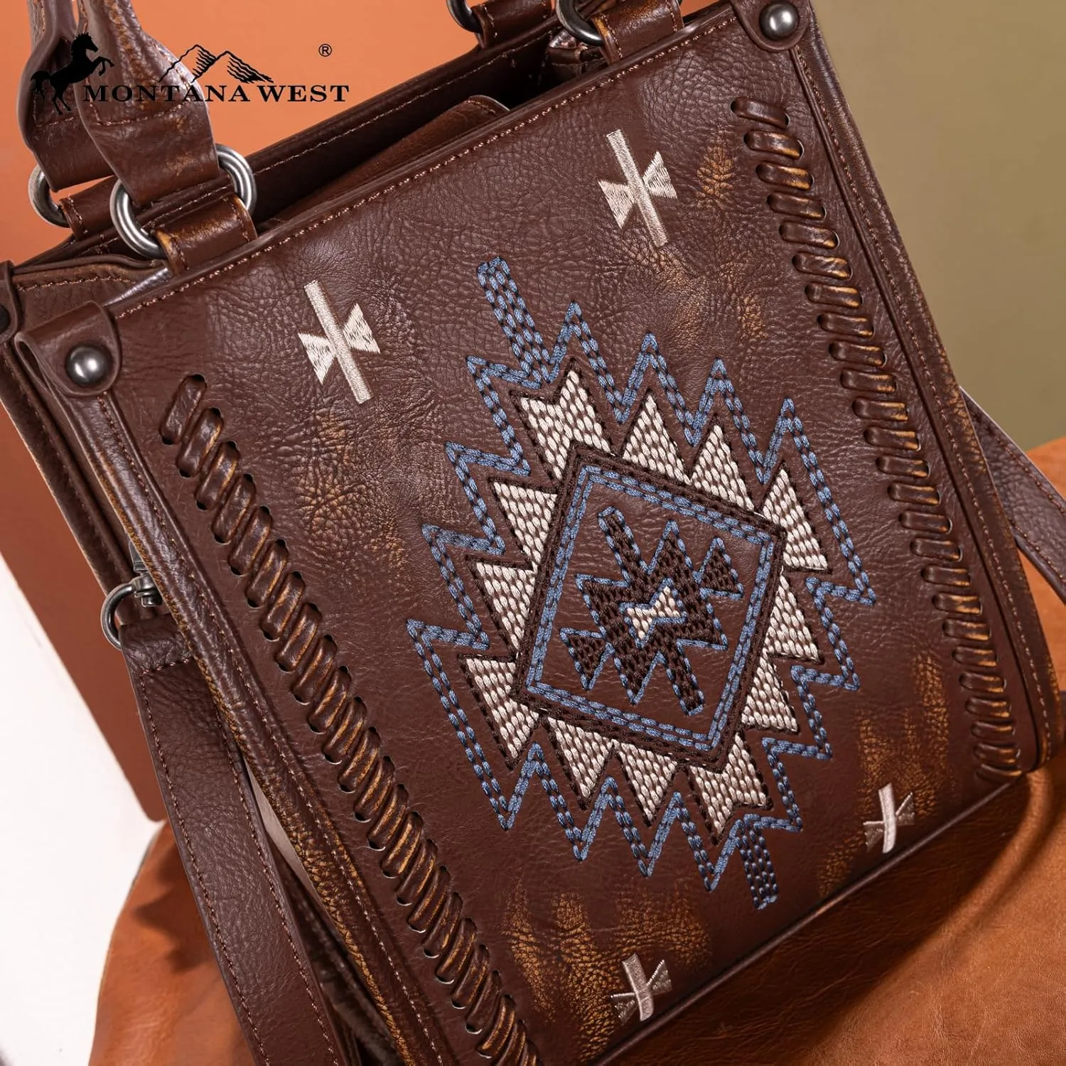 Montana West Western Women's Crossbody Handbag Ladies Small Crossbody Bags for Women Designer Top Handle Handbags