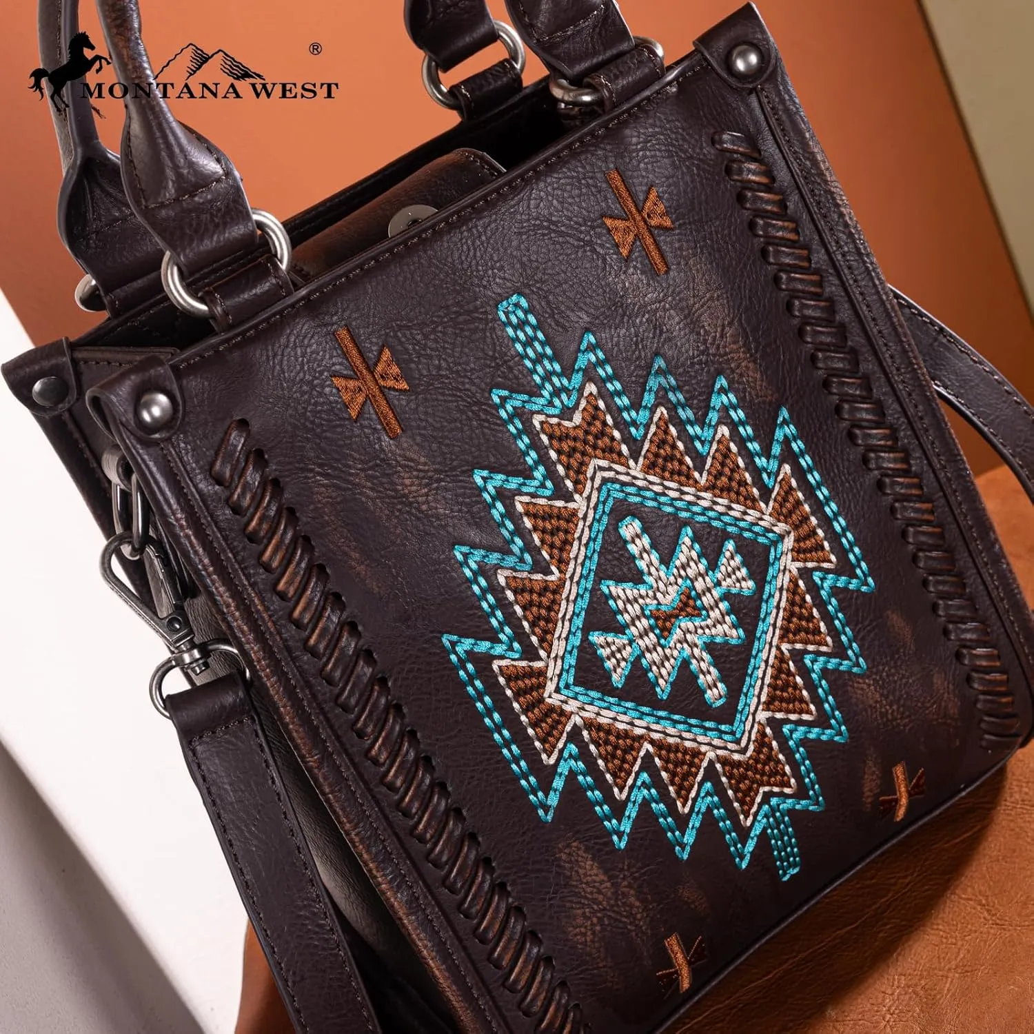Montana West Western Women's Crossbody Handbag Ladies Small Crossbody Bags for Women Designer Top Handle Handbags