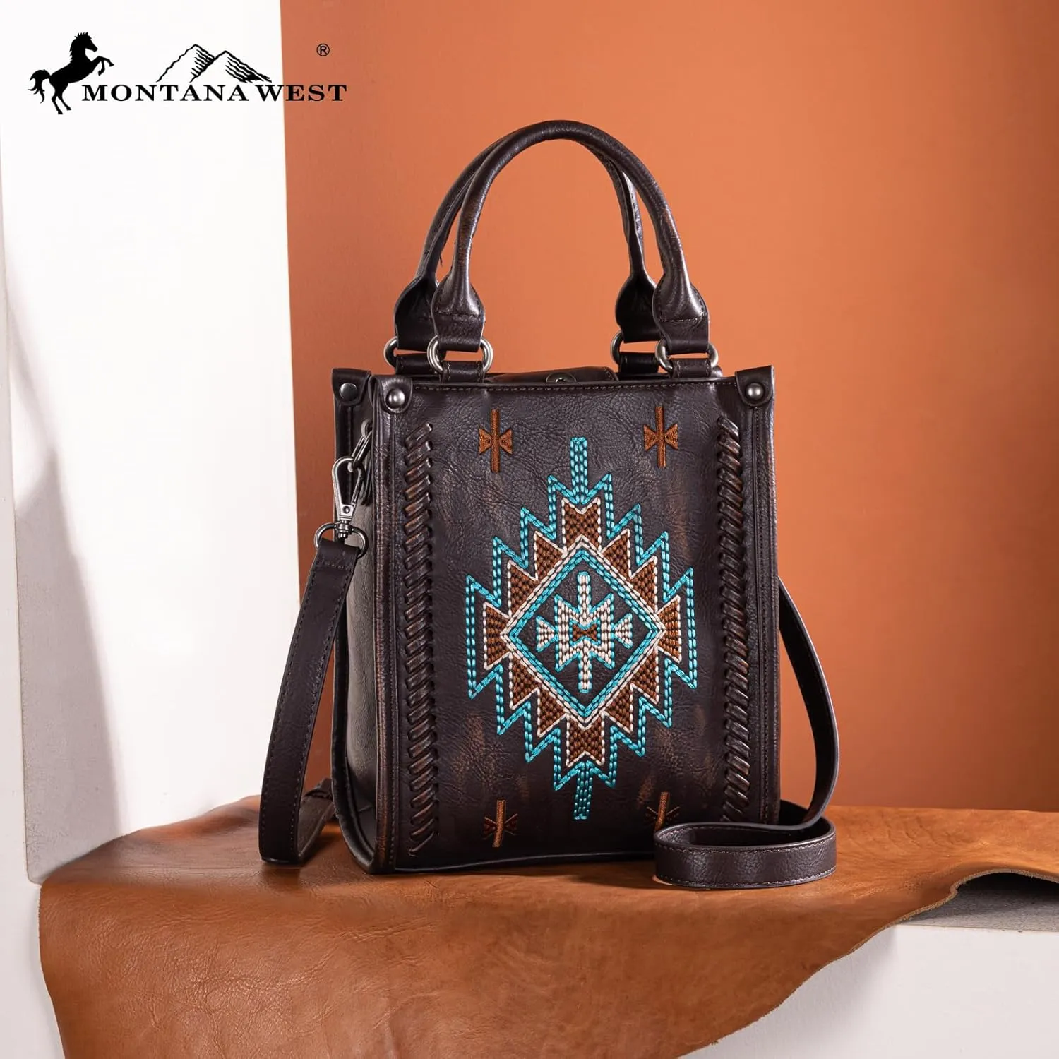 Montana West Western Women's Crossbody Handbag Ladies Small Crossbody Bags for Women Designer Top Handle Handbags