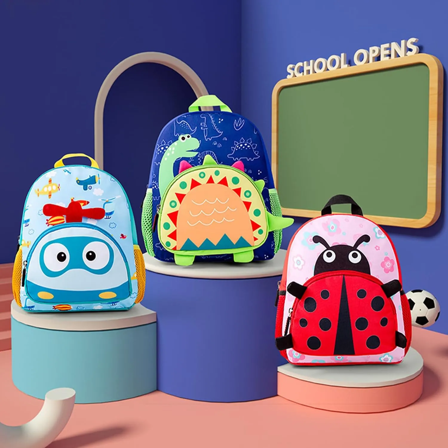 mygreen Kids Backpack for School Girls Toddlers Girls 2-4 Cute Lightweight Bookbag Preschool Kindergarten Primary Daycare School Travel Gifts Bags Pink Ladybug