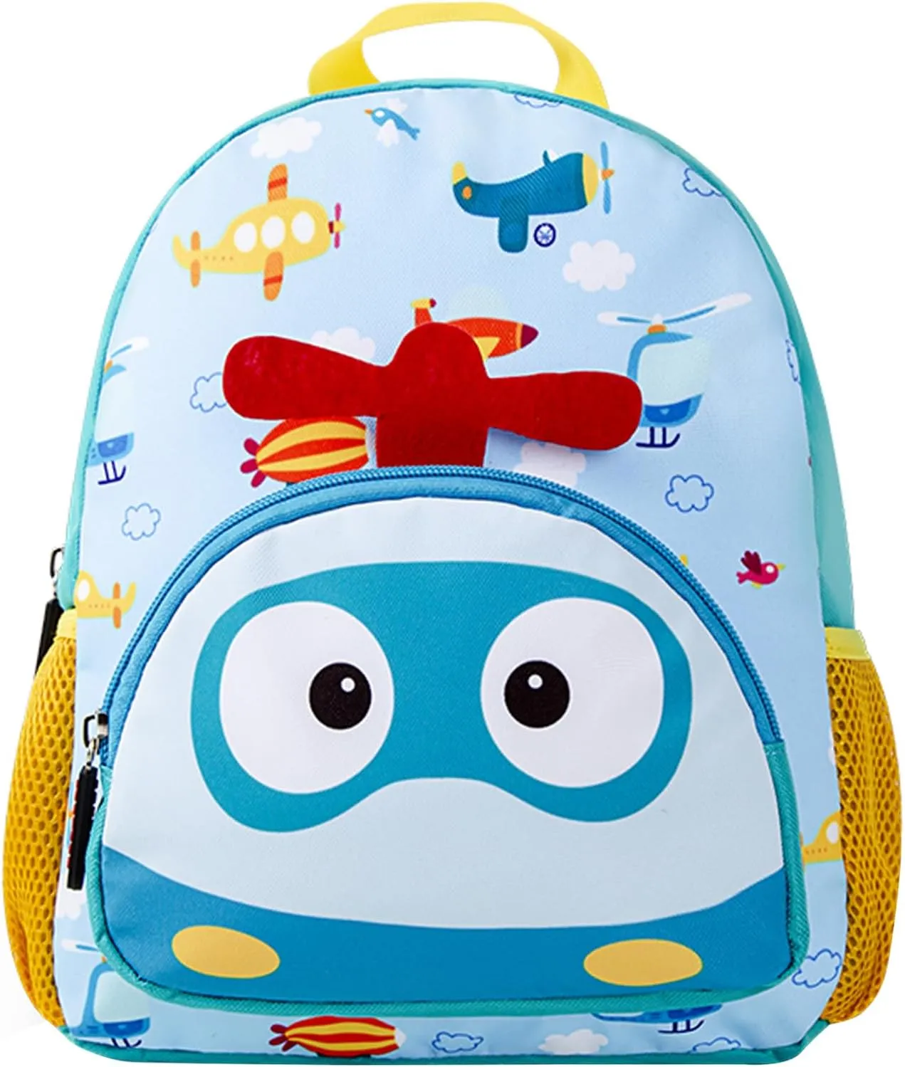 mygreen Preschool Backpack for Toddler Boys 2-4, Mini Backpack for School & Travel, Small Kids Child Backpacks, Kindergarten Daycare Cute Baby Bag Light Blue Airplane