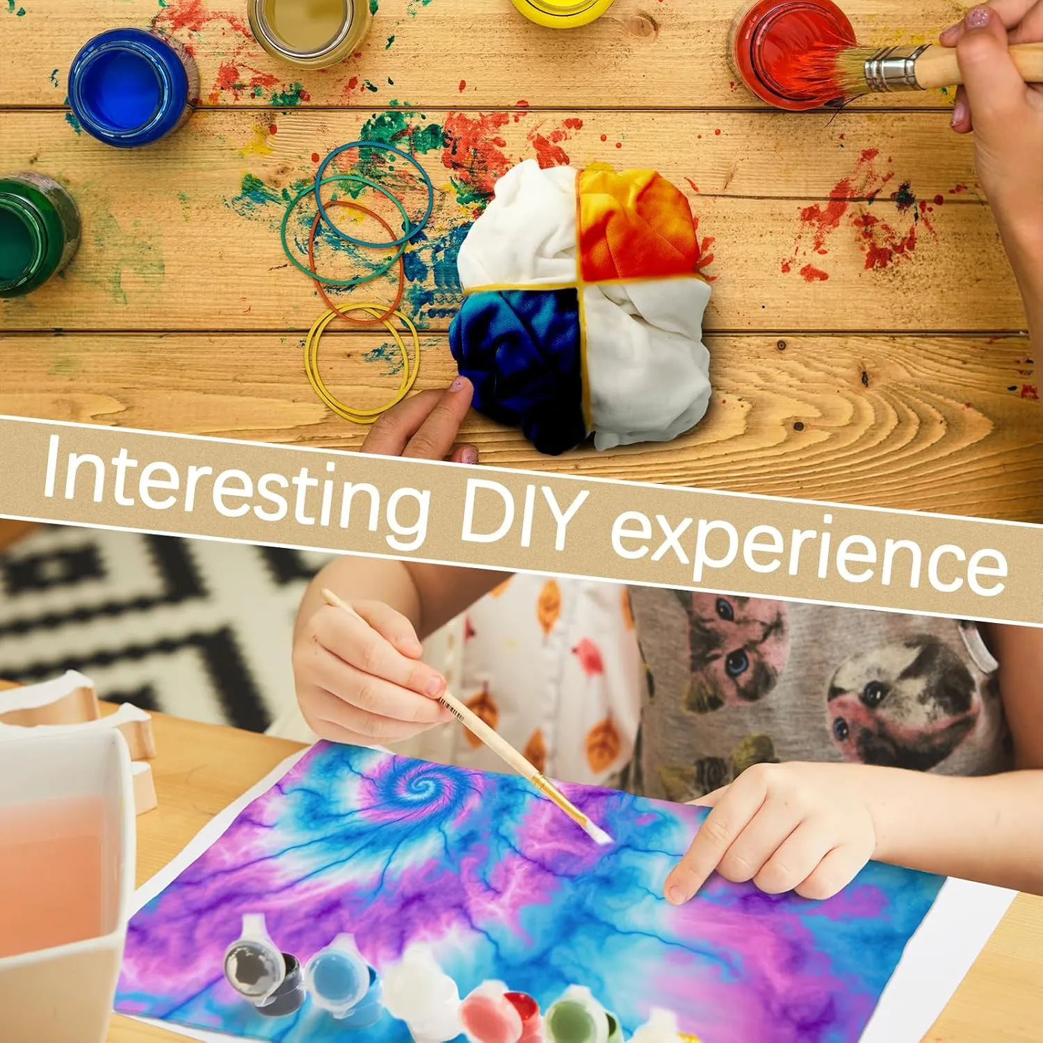 Saintrygo Tie Dye Cotton Drawstring Bags Sublimation Blank Backpack White Canvas Drawstring Bags DIY Items for Party Favors