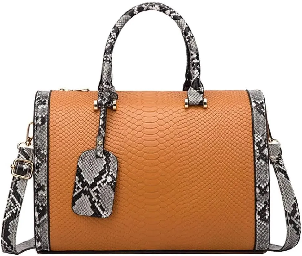 Shoulder Bag for WomenLarge Chain Crossbody Bags Bucket Tote Purse Womens Fashion Snakeskin Hobo