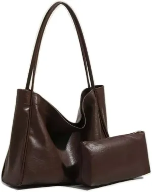 Shoulder Bags for Women Large PU Leather Tote Work Bag Hobo Handbag For Women Travel Purse