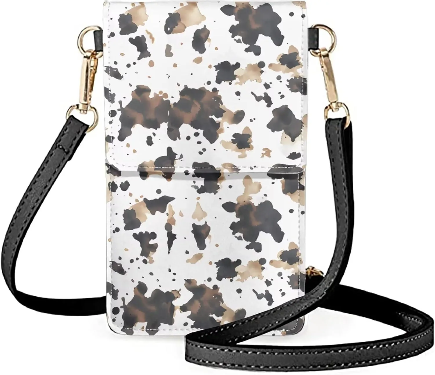 Small Leather Cell Phone Crossbody Bag for Women Cell Phone Purse Wallet Leather Shoulder Handbag