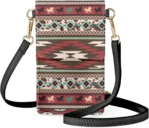 Small Leather Cell Phone Crossbody Bag for Women Cell Phone Purse Wallet Leather Shoulder Handbag